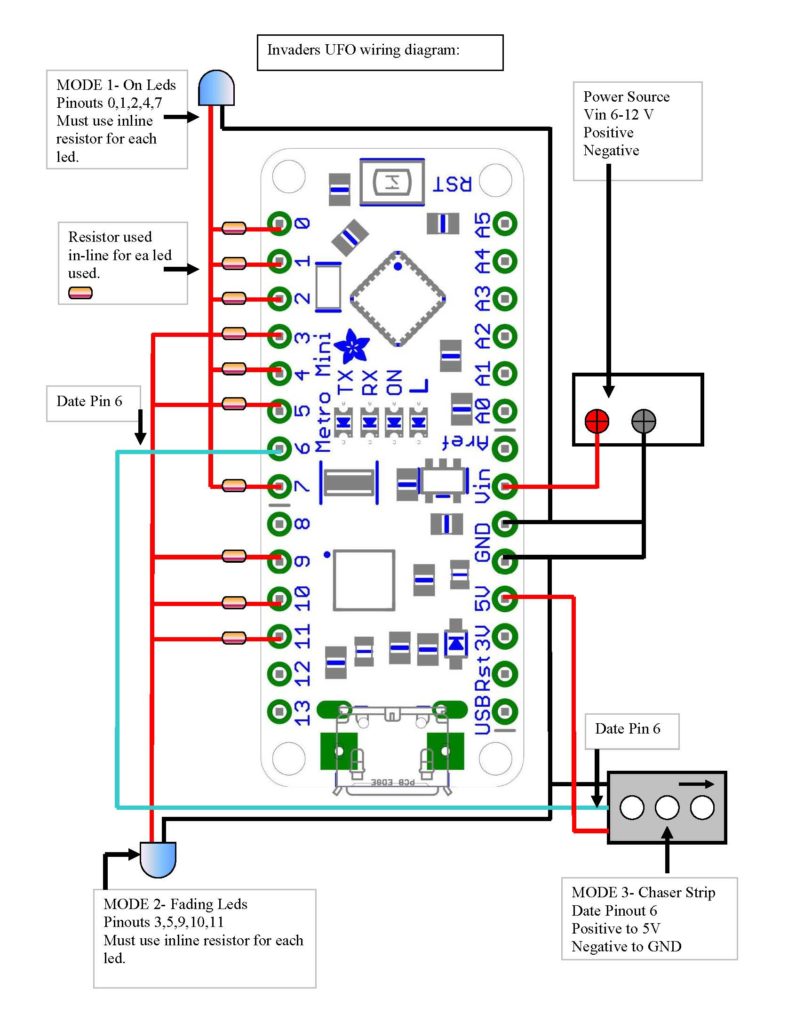 The invaders UFO circuit board